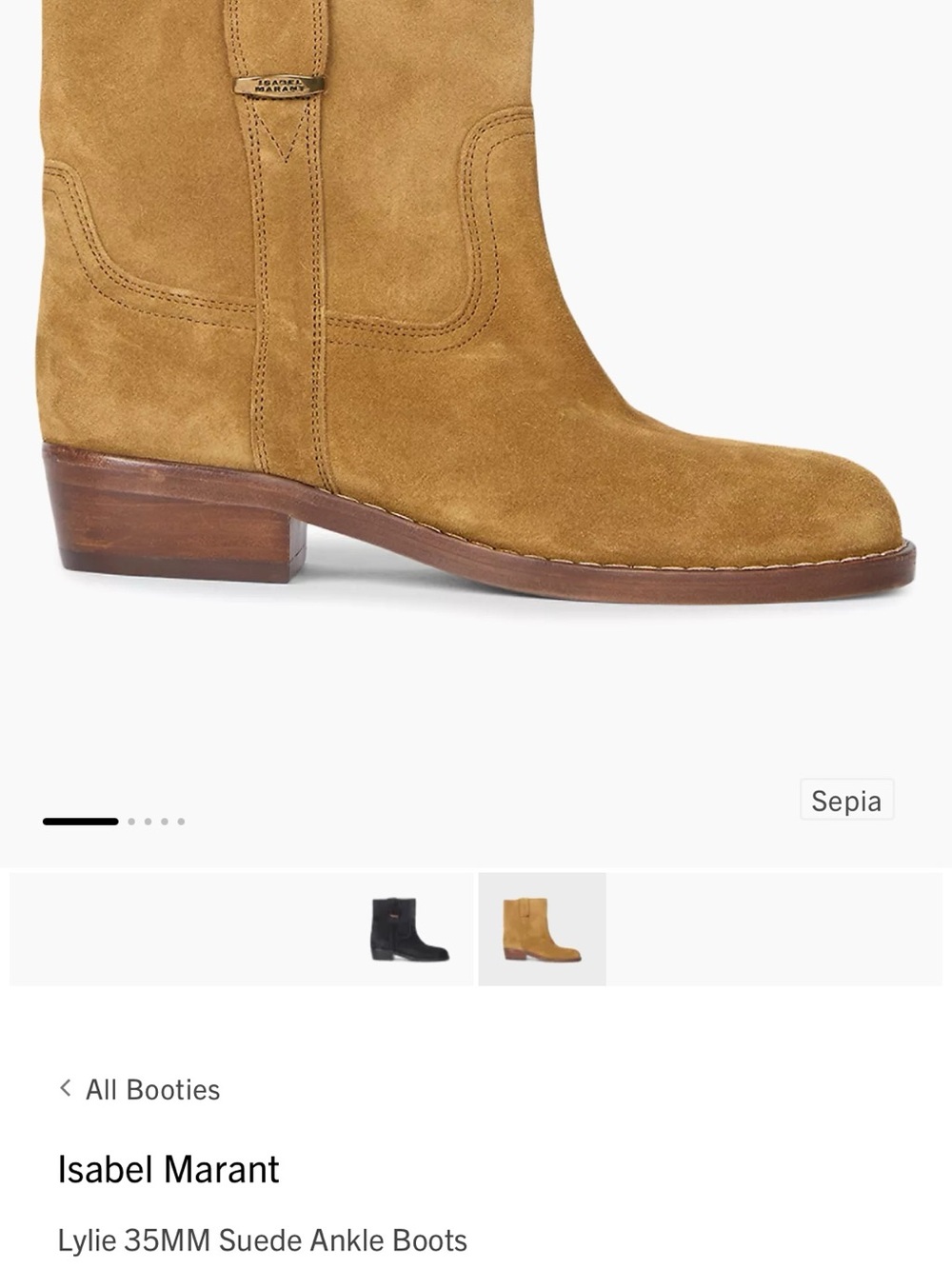 Isabel Marant Suede Ankle Boots in Sepia Tan